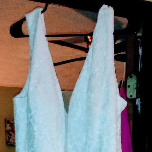 3x/ 24w WEDDING/PROM Dress White Bodycon Mermaid - Picture 1 of 3